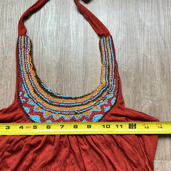 Max Rave Junior’s Dark Orange Beaded Halter Top
Size Small - Picture 14 of 16